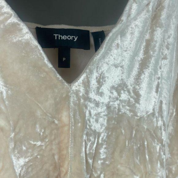 Theory Draped Crinked Velvet Tank Top - Picture 5 of 8